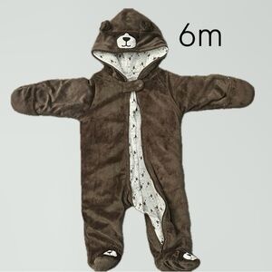 Brown Puppy Dog Thick One-Piece Suit 6m